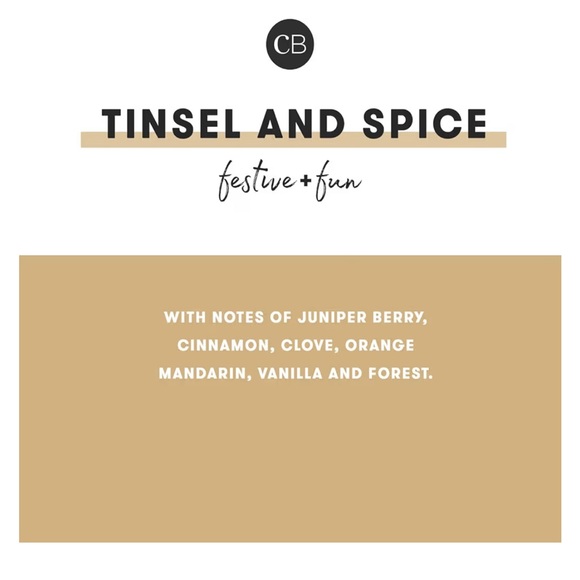 Capri Blue Tinsel & Spice Holiday Candle - Petite Glam Jar Candle - - Picture 10 of 12